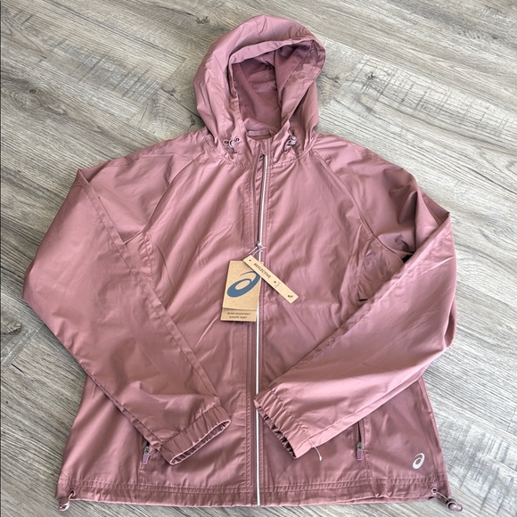Asics Jackets & Blazers - Asics Woven FZ Hooded Run Jacket XS NWT